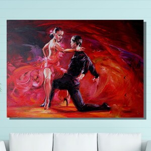 Tango Dancer Canvas Print Arts / Dancing Painting Canvas Wall Arts / Trendy Wall Art/Dancer Room Wall Art Decor/Gift For Her/Gift For Dancer