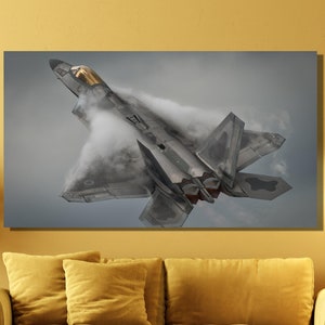 Fighter Jet Canvas Poster Print Arts /Fighter Jet Canvas Wall Art / Fighter Jet Poster Wall Decor / Aviation Map Wall Art/Gift for Pilots