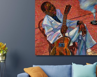 Jazz Musician Man Singer Canvas Jazz Music Poster Instruments Painting Art African Musician Decor Gift Jazz Musician Painting Home Decor Art