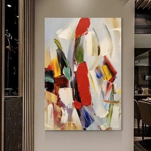 Colorful Acrylic Canvas Wall Art/Modern Abstract Art/ Large Canvas Art for Living Room/Oversized Wall Art Canvas/Extra Large Canvas Wall Art