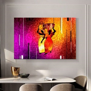 African Women Wall Art / African Woman Canvas Print / African American Art Wall Decor/African Woman Make Up Decor/African Woman Painting Art