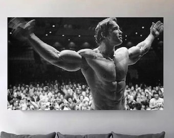 Arnold Schwarzenegger Canvas Wall Arts /Arnold Schwarzenegger Poster Canvas Print Art/Man Cave Decoration Wall Art/Sports  Canvas Home Decor