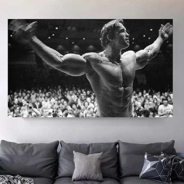 Arnold Schwarzenegger Canvas Wall Arts /Arnold Schwarzenegger Poster Canvas Print Art/Man Cave Decoration Wall Art/Sports  Canvas Home Decor