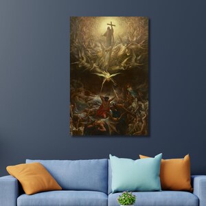 Paul Gustave Dore Poster Art The Triumph Of Christianity Over Paganism by Paul Gustave Dore Canvas Gustave Dore Wall Art Home Decor Paint