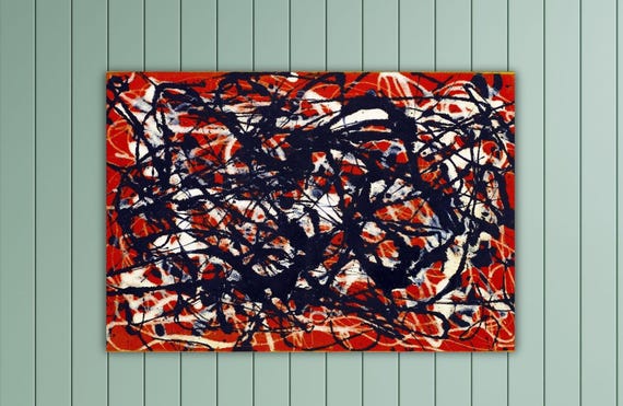 ジャクソン・ポロック 抽象絵画ウォールアート デタラメに絵の具をまき散らしたような抽象画を生み出し「現代アートの