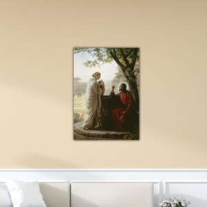 Carl Bloch - Woman at the Well Canvas Carl Bloch Painting Carl Bloch Poster Carl Bloch Wall Art Gift Of Home Wall Decor Print Modern Canvas