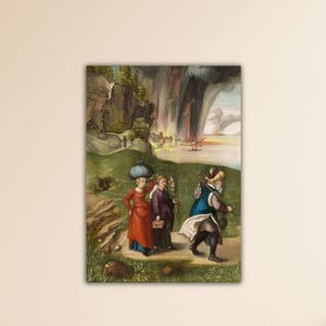 Albrecht Dürer Lot and His Daughters Wall Art Dürer Canvas Gift Of Home Wall Decor Dürer Printing Albrecht Dürer Paint Albrecht Dürer Poster