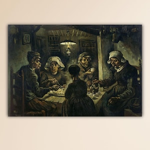 Vincent Van Gogh The Potato Eaters 1885 Wall Art Van Gogh Poster Vincent Van Gogh Canvas Living Room Wall Decor Museum Decor Van Gogh Paint