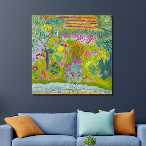 Pierre Bonnard Ogród (1935) Płótno Pierre Bonnard Wall Art Pierre Bonnard Malarstwo Pierre Bonnard Drukuj Wystrój domu Prezent Bonnard Plakat