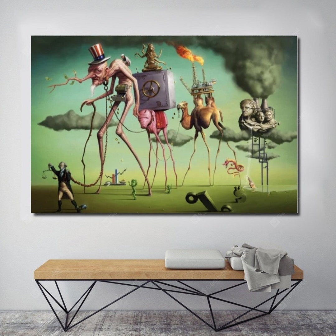 Salvador Dali Canvas Wall Art /the Temptation of Saint Anthony