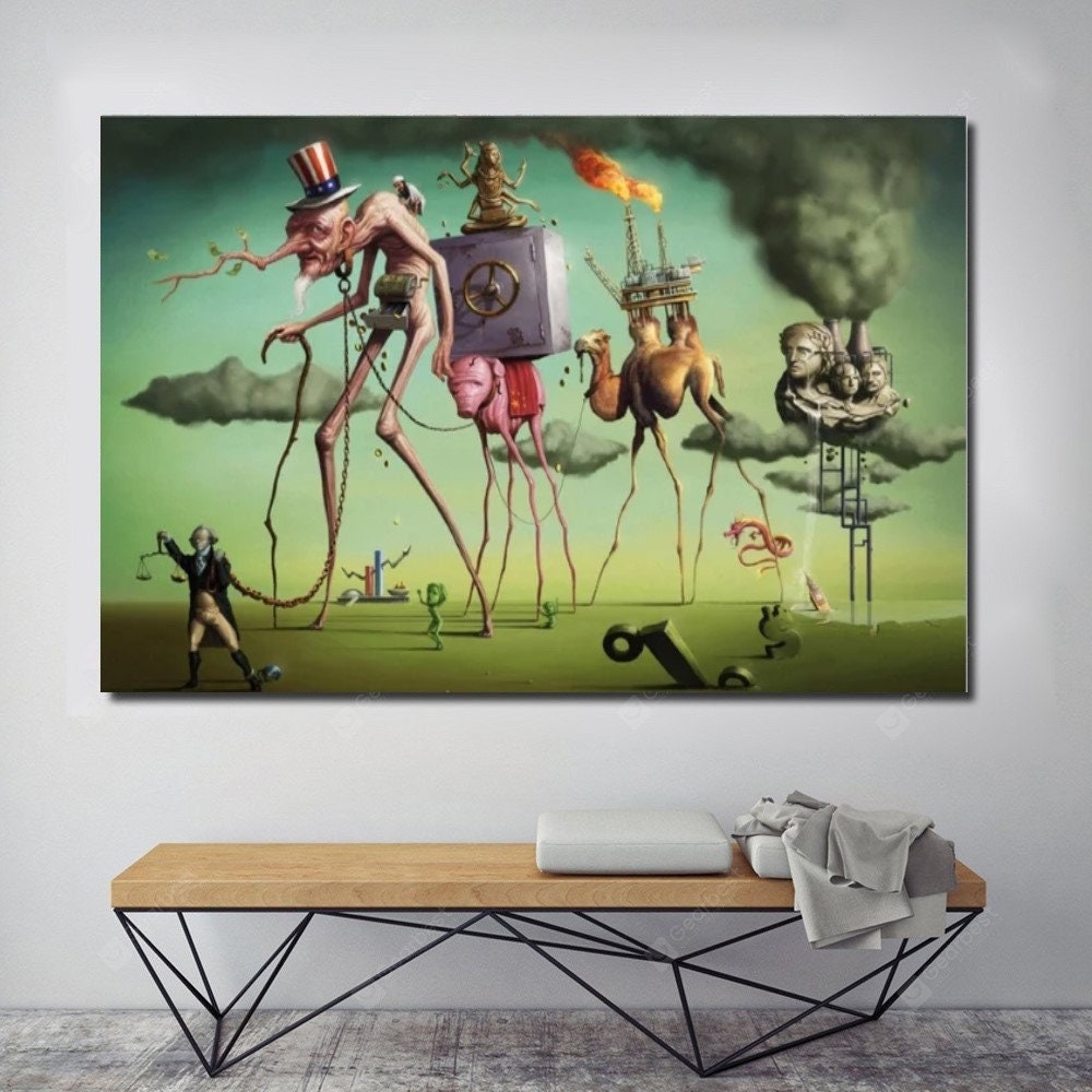 Salvador Dali Canvas Wall Art /the Temptation of Saint Anthony