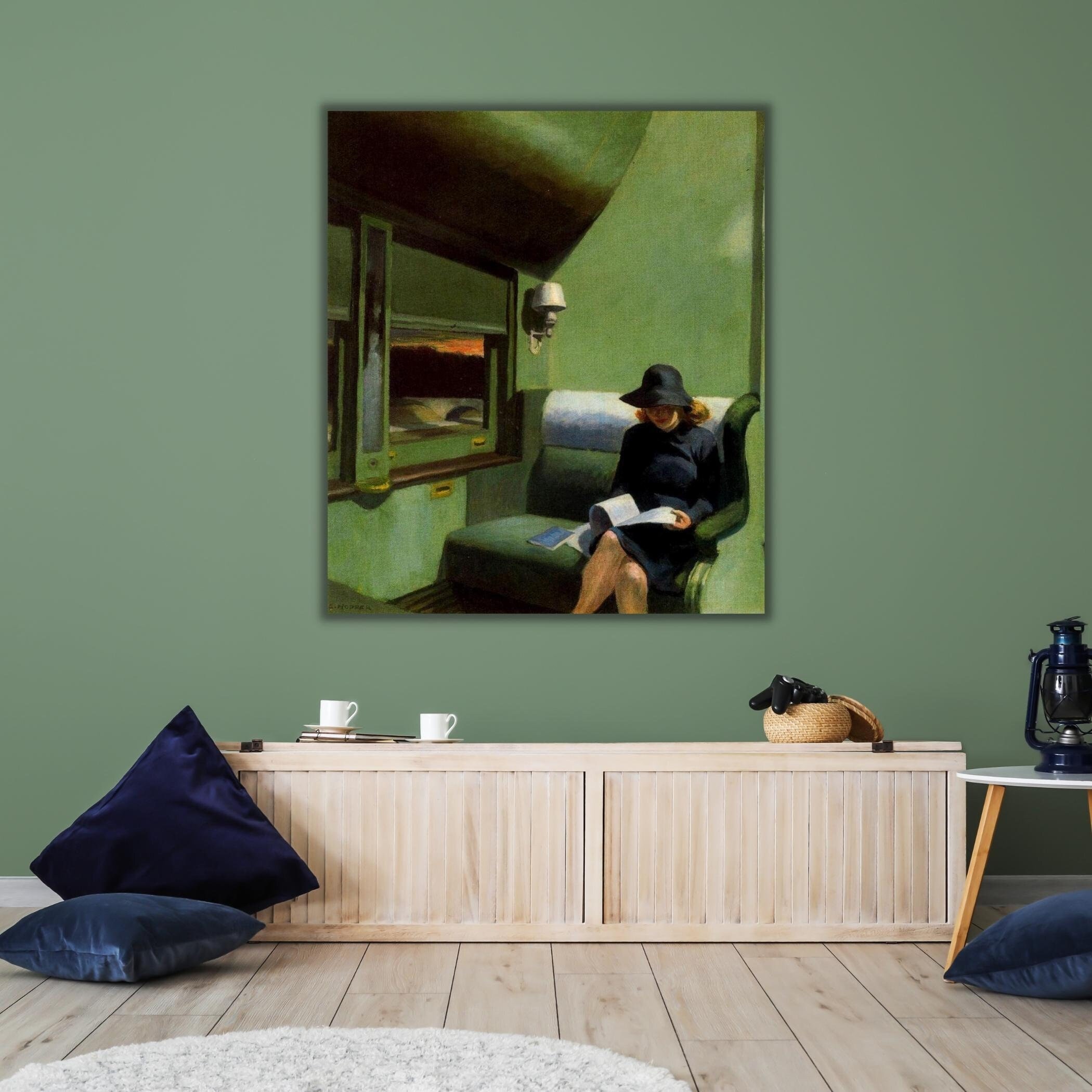 Edward Hopper Compartment C Car 193 Canvas Classic Train Interior Wall ...
