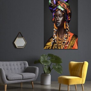 African Woman Wall Art /african Woman Canvas Print / African - Etsy