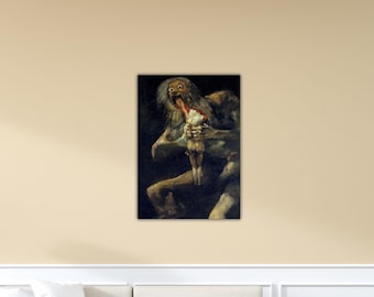 Francisco de Goya - Saturn Devouring His Son Wall Art Francisco Print Goya Canvas Francisco de Goya Poster Gift Office Wall Decor Painting