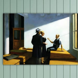 Edward Hopper Conference At Night Painting Hopper Poster Abstract Artworks Gift Of Home Decor Art Hopper Wall Decor Hopper Canvas Museum Art