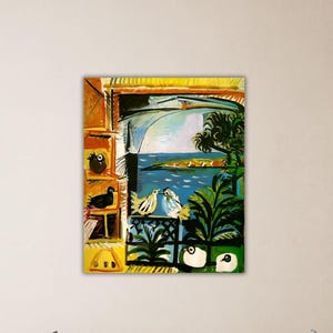 Pablo Picasso Pigeons Paint Modern Wall Art Picasso Wall Decor Home Decor Gift Art Picasso Canvas Museum Decor Picasso Poster Picasso Print