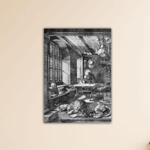 Albrecht Dürer St Jerome in His Study Wall Art Dürer Canvas Gift Of Home Wall Decor Dürer Print Albrecht Dürer Paint Albrecht Dürer Poster
