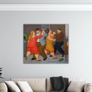 Fernando Botero - The Dancers 1987 Canvas Botero Poster Fernando Botero Wall Art Modern Wall Art Gift Home Wall Decor Print Fernando Paint