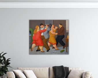 Fernando Botero - de dansers 1987 canvas Botero poster Fernando Botero muur kunst moderne muur kunst cadeau huis muur decor afdrukken Fernando verf