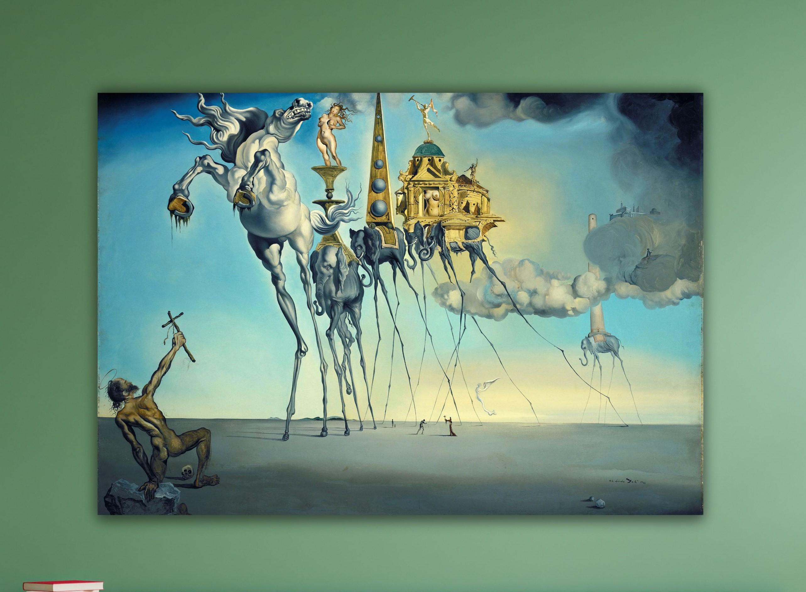 Salvador Dali Horse and Elephand Wall Art Salvador Dali Canvas