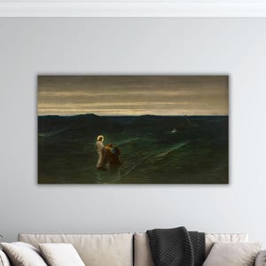 Gustave Brion Jesus and Peter on the Water Poster Brion Wall Art Gustave Canvas Gift Home Wall Decor Art Brion Paint Art Gustave Brion Prin