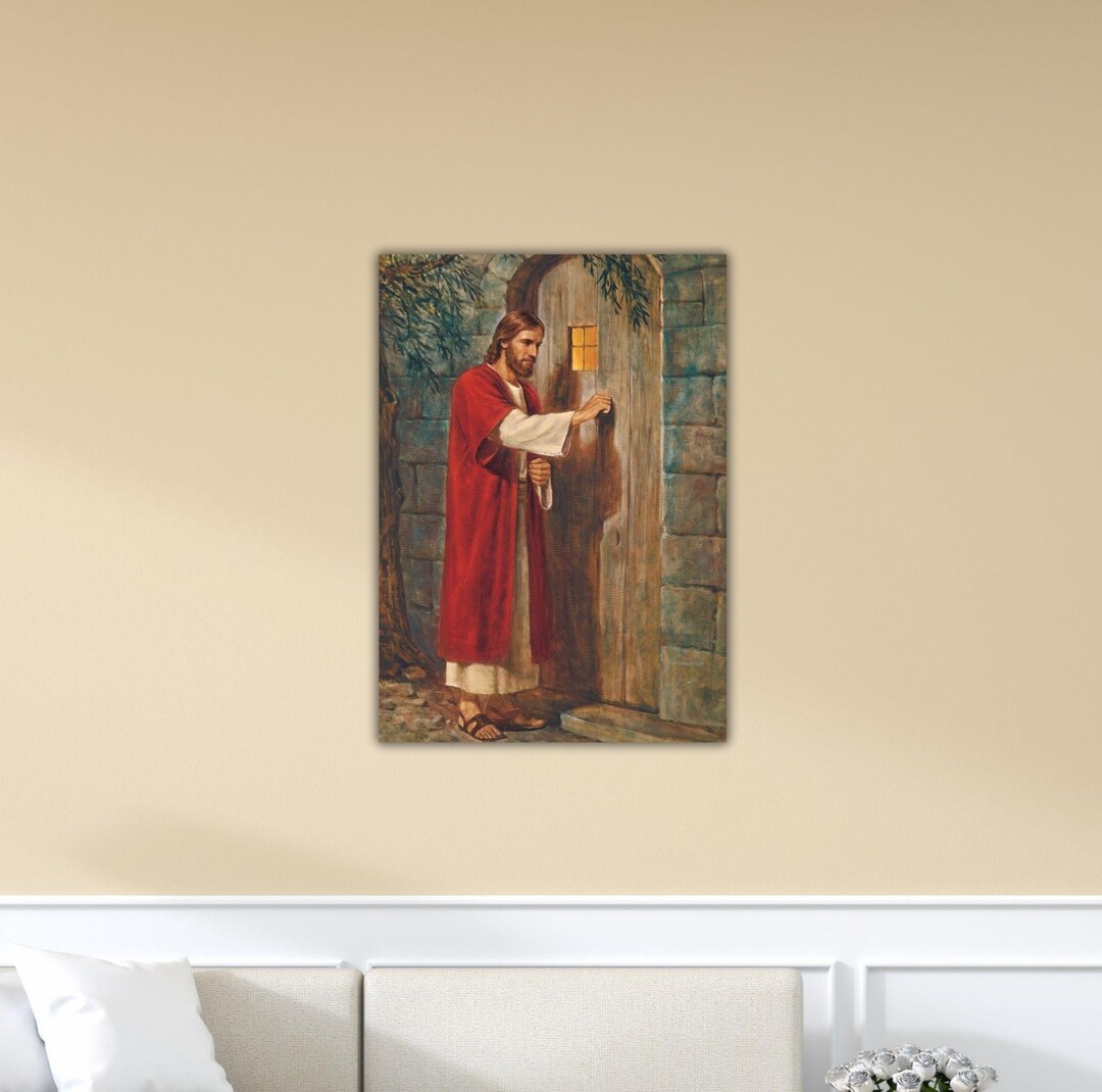 Jesus Knocking at the Door Icon Poster Jesus Wall Art Jesus Canvas Gift ...