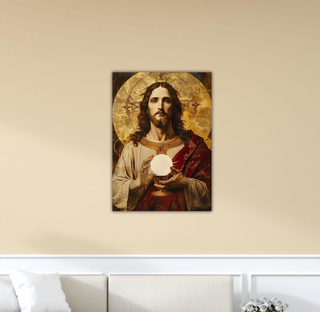 Jesus the Eucharist Catholic Notion Poster Jesus Wall Art Jesus Canvas ...