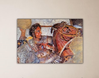 Battle Of Issus Mosaic Alexander The Great Art Wall Art Alexander The Great Canvas Alexander Poster Gift Home Wall Decor Print Klee Painting
