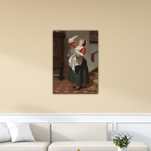 Wilhelm Amberg The Maid 1862 Wall Art Amberg Poster Wilhelm Amberg Canvas Wilhelm Amberg Paint Art Gift Home Wall Decor Wilhelm Amberg Print