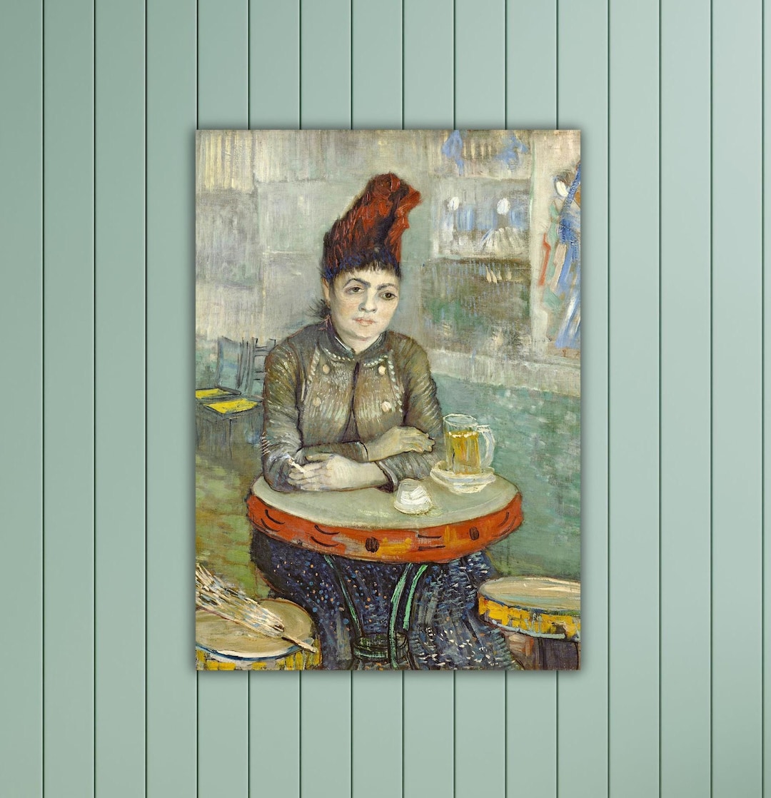 Amfyn Agostina Segatori in Le Tambourin 1887 Painting With Wood Photo Frame (Multicolor)