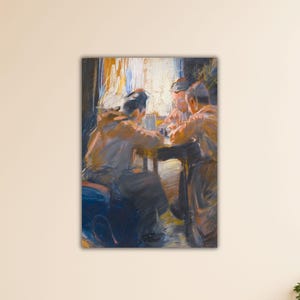 Akseli Gallen-Kallela Jugadores de cartas 1889 Arte de la pared Gallen Lienzo Akseli Gallen Póster Regalo Decoración de la pared del hogar Arte Gallen Impresión Gallen Pintura