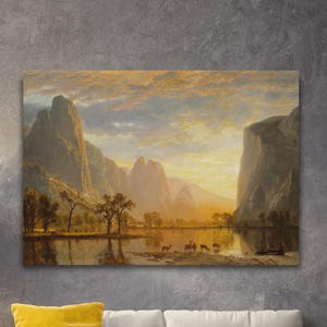 Albert Bierstadt Valley of the Yosemite Poster Bierstadt Wall Art Bierstadt Print Office Decor Canvas Bierstadt Poster Gift Home Wall Decor