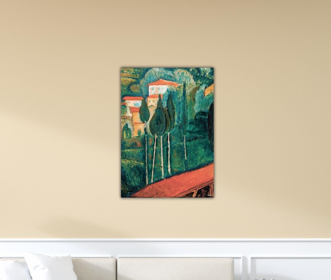 アメデオ モディリアーニ、【南仏風景】、希少画集画より アメデオ モディリアーニ、【南仏風景】、希少画集画より 【公式通販】