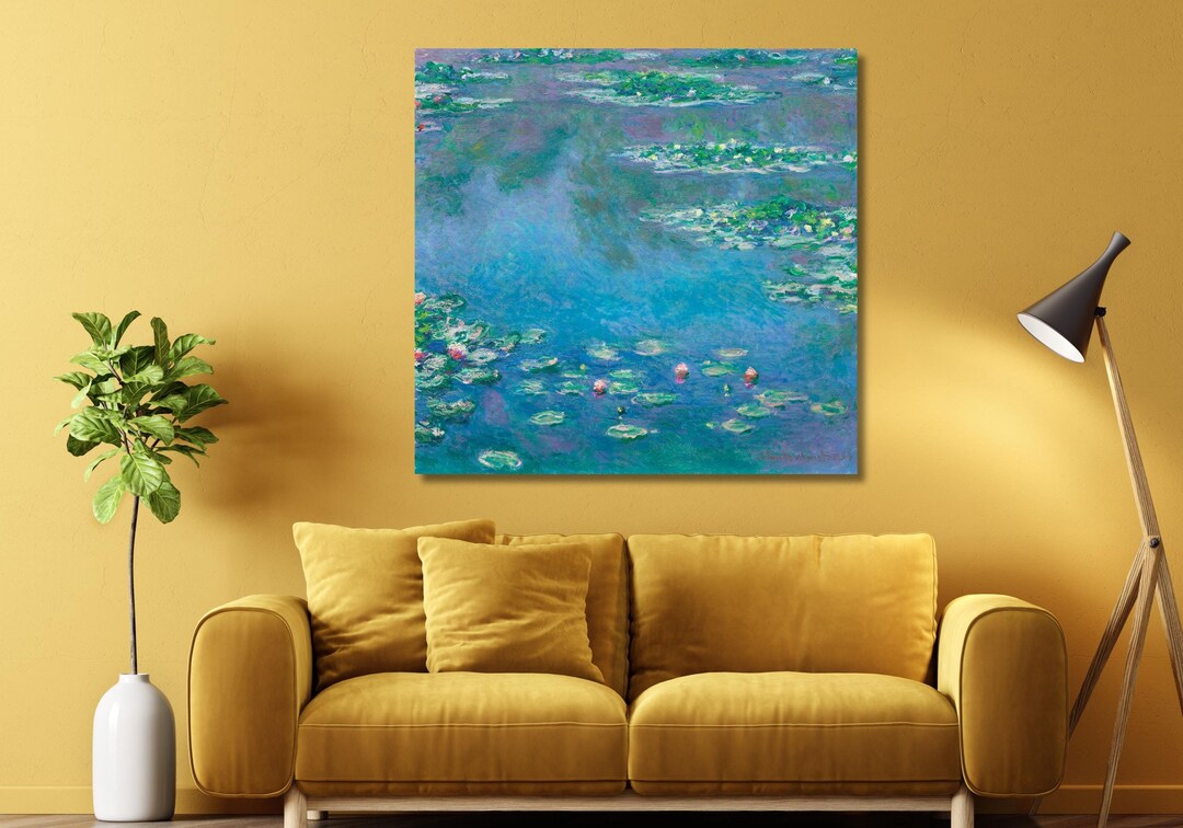 Claude Monet Water Lilies Painting Canvas Wall Art,claude Monet Water ...