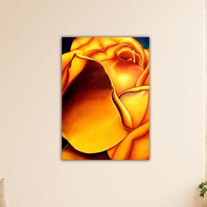 Georgia O&#39;keeffe Yellow Rose Wall Art O&#39;keeffe Canvas O&#39;Keeffe Poster Modern Print Gift Office Wall Decor Art O&#39;keeffe Painting Office Decor