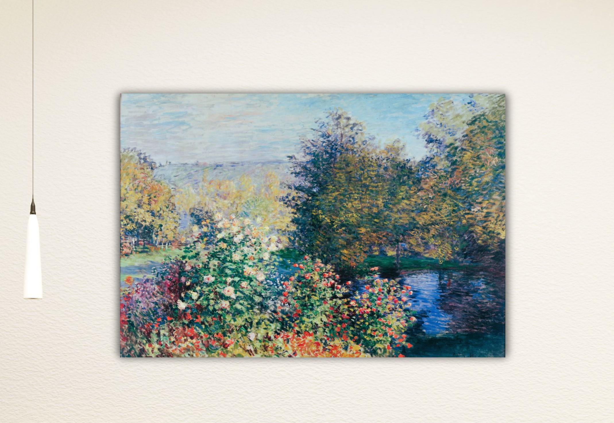 Claude Monet The Rose Bushes in Garden at Montgeron Canvas Famous Paint Monet Printing Vintage Poster Home Wall Decor Claude Monet Wall Art
