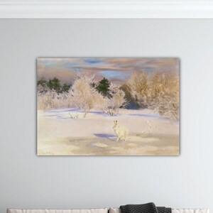 Bruno Liljefors - Winter Hare Canvas Bruno Liljefors Wall Art Bruno Liljefors Poster Gift Home Wall Decor Art Liljefors Paint Bruno Printing