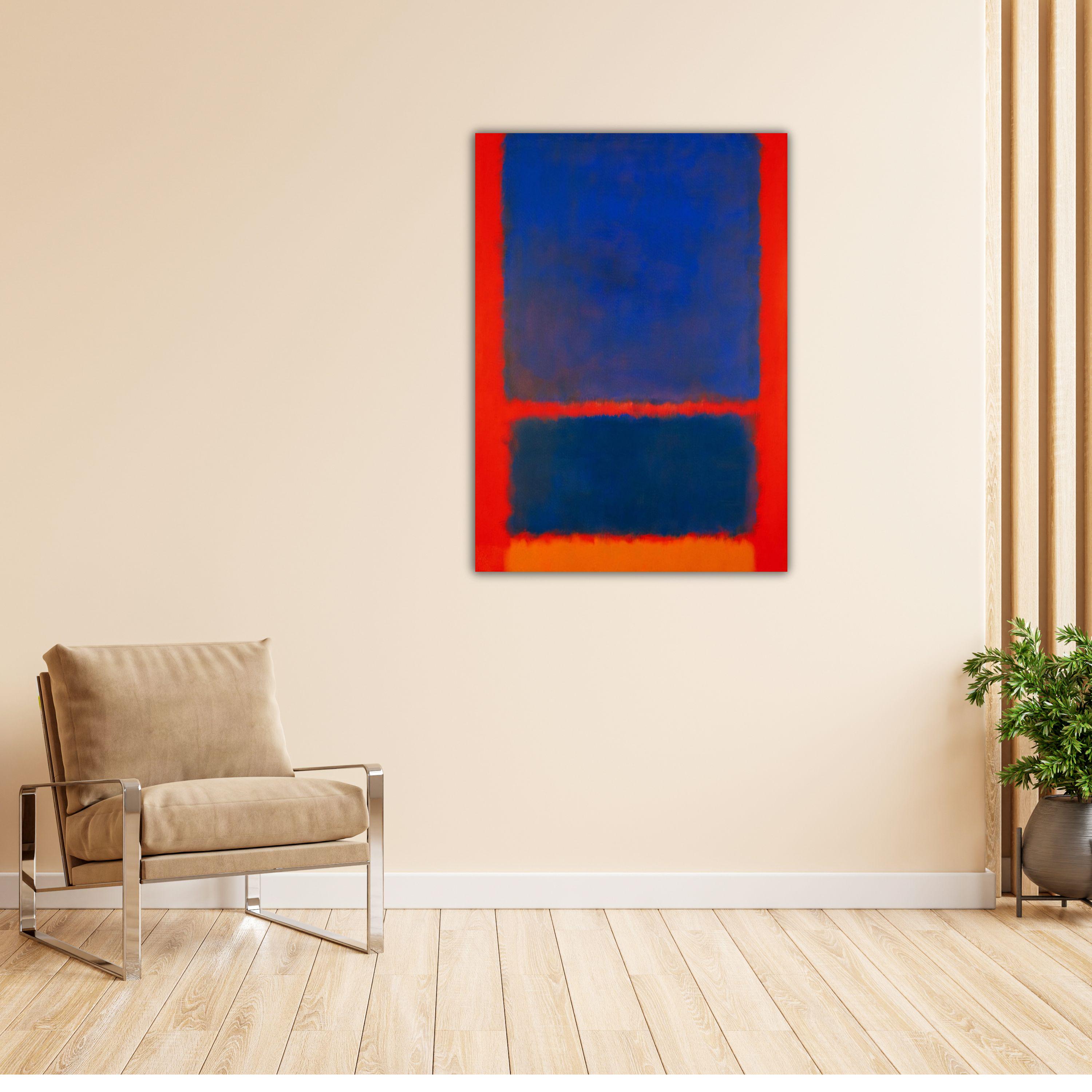 Mark Rothko Blue Red Mark Rothko Blue Red Wall Art Rothko Canvas Rothko Reproduction Print ...