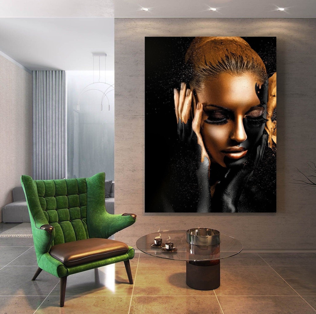 African Woman Wall Art/ African Woman Canvas Print / African American