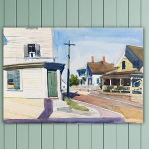 Edward Hopper Street Corner Painting Edward Hopper Poster Abstract Artworks Gift Of Home Decor Art Hopper Wall Decor Art Hopper Canvas Art