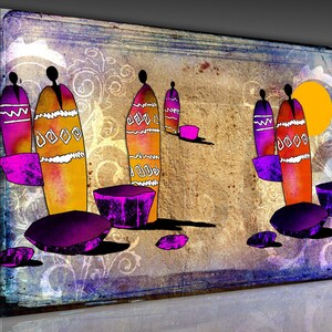 Afrikanische Leinwand Wand Kunst/Afrikanische Frau Leinwand Druck/Afroamerikanische Kunst Wand Dekore/Afrikanische Frau Make Up Dekore/Afrikanische Frau Malerei Kunst