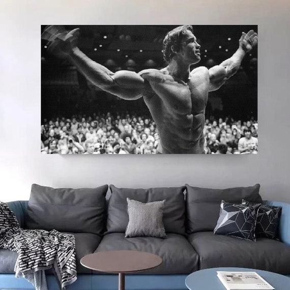 Arnold Schwarzenegger Canvas Wall Arts /Arnold Schwarzenegger Poster Canvas Print Art/Man Cave Decoration Wall Art/Sports  Canvas Home Decor