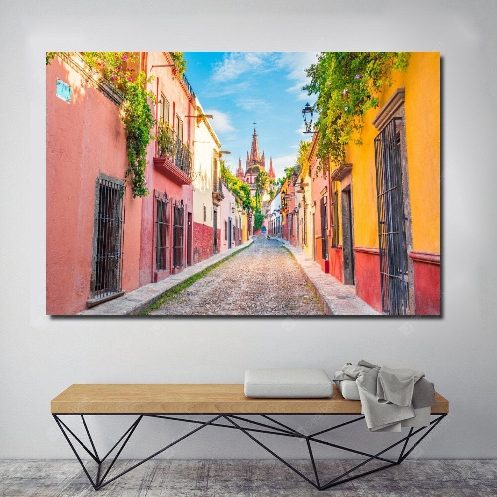 Mexico Canvas Wall Art,san Miguel Canvas Art Poster,architecture