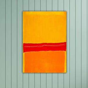 Mark Rothko Yellow Red Orange Wall Art Rothko Canvas Rothko Reproduction Print Modern Paint Mark Rothko Poster Gift Of Home Wall Decor Art