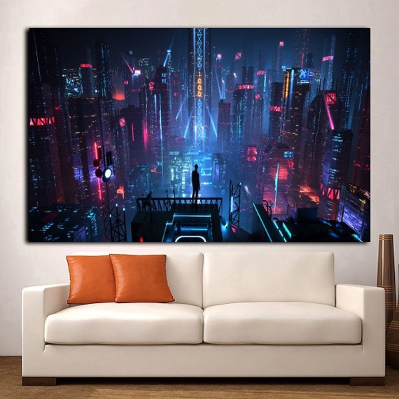 Cyberpunk 2077 Poster Canvas 1 Gaming Wall Art Print - www.cottoncare ...