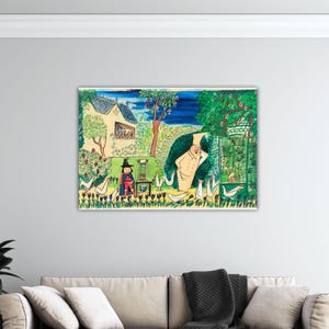 Ludwig Bemelmans - Madeline and The Bad Hat Canvas Chicken Coop Wall Art Madeline at the Zoo Poster Madeline Paint Gift Of Kids Room Decor