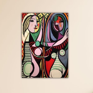 Picasso Pablo Girl Before Mirror 1932 Canvas Pablo Picasso Paint Modern Wall Art Picasso Poster Trendy Wall Decor Picasso Print Picasso Art