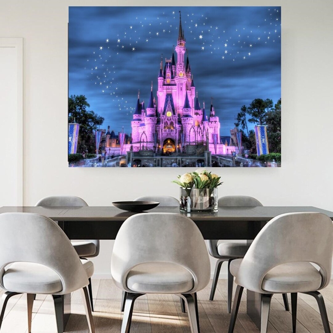 Cinderella Castle Canvas Wall Arts / Disney Castle Etsy