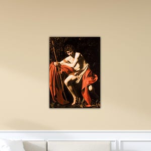 Caravaggio Saint John the Baptist in the Desert 1605 Poster Michelangelo Merisi Wall Art Caravaggio Canvas Home Wall Decor Caravaggio Print