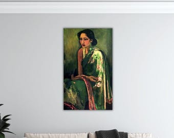 Póster de Amrita Sher-Gil Arte mural de Amrita Sher Impresión de Amrita Sher Arte de Amrita Sher Lienzo de Amrita Sher Regalo Decoración de pared para el hogar Arte de pintura de Amrita Sher
